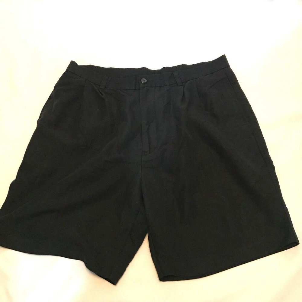J Ferrar Mens Shorts Black Size 34  8" L Striped Dress Casual